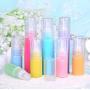 6PCS 30ML 1OZ Empty Macaron Color Plastic Lotion Bottle Pump Jar Refillable Portable Durable Cosmetic Container Shampoo Shower Gel Conditioner Holder for Travel Daily Life Color Random