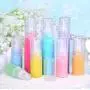 6er Set 30 ml 1 OZ Leere Macaron Farbige Plastik-Lotion-Behälter mit Pumpen, Wiederbefüllbar, Tragbar, Robust, Kosmetikbehälter, Shampoo, Duschgel, Conditioner für Reisen und den täglichen Gebrauch, Farbe zufällig