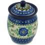 Polish Pottery Jar with Lid 5-inch Cobalt Poppies UNIKAT