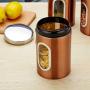 Kaffeebohnen versiegelte Dose, transparente Edelstahl-Dosen-Set, Küchen-Lebensmitteldosen, Getreide, Müsli, Tee-Dosen zum Trockenspeichern (Farbe: Braun, Größe: 1,5L)
