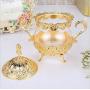 European gold/silver plated glass jars and lids glass container sugar bowl tea coffee sugar storage jars SNG001,gold plated