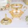 Gold/Silber Plaste Glasbehälter mit Deckeln, Glasbehälter für Zucker, Tee, Kaffee, Zuckeraufbewahrung - SNG001, Goldplattiert