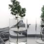 Nordic Glass Storage Jar Bottle Scandinavian Elegant Desk Minimalist Storage Bottle Organizer Hydroponic Plant Vase Home Decor,Flower L
