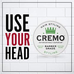 Cremo Premium Barber Grade Hair Styling Cream, Medium Hold, Medium Shine, 4 Oz