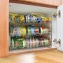 Stackable Chrome Finish Can Rack Organizer - Food Storage - Designed for Cupboard, Pantry, and Cabinet- Perfect for Anywhere Around the Kitchen