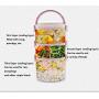 Kitchen Food Storage Jar Airtight Food Storage Lunch Box，Wheat Straw Plastic Lunch Box Microwave Fresh-Keeping Lunch Box Japanese Student Separation Seal Adult Lunch Box（Microwave Oven Not Available