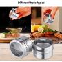 Janolia Spice Jars, Set of 12 Magnetic Spice Tins Containers, Stainless Steel Round Seasoning Set with Twist Top, for Salt, Pepper, Herbs(Silver)