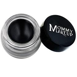 Mommy Makeup Waterproof Stay Put Gel Eyeliner with Semi-Permanent Micropigments - smudge-proof, long wearing, paraben-free - Black Beauty (Pure Black)