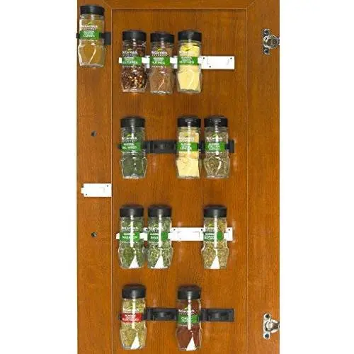 SimpleHouseware 30 Spice Gripper Clips Strips Cabinet Holder - 6 Strips, Holds 30 Jars SimpleHouseware 30 Spice Gripper Clips Strips Cabinet Holder - 6 Strips, Holds 30 Jars