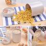 UPKOCH Wheat straw canister sealed food storage jar food container for cereal grain nut tea spice