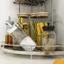 Küchenregal Organizer/2-stufiges Stehregal/Küchen-Bad-Schlafzimmer Schreibtisch Stauraum Organizer Gewürzbehälter Flaschen Regal Halterung Regal