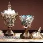Europäische Glas-Konfektgläser, getrocknete Fruchtornamente, Vase, Aufbewahrungsglas, Haushaltsdekoration ZYLE-Fruchtplatten (Größe: S)