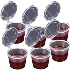 LoCbaT- 50 Pcs Set 40ml Transparent Sauce Cup Plastic Disposable Sugar Ketchup Food Storage Container Salad - Container Container Spice Multitool Storag Box Box Wedding Porce