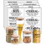 Pantry Labels Stickers - Kitchen Food Storage Room Label Set and Food Tissue Label for Cans, Bottles, Containers- Used to Organize Your Kitchen Cabinet - Waterproof and Tear Resistant（36 Sets）