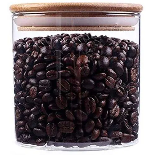 7.1 FL OZ (210 ML) Glass Food Storage Jar, Food Storage Canister with Airtight Seal Bamboo Lid, Kitchen Serving Food Glass Container for Tea/Coffee/Sugar/Spice/Herbs/Candy/Cookies 7.1 FL OZ (210 ML) Glass Food Storage Jar, Food Storage Canister with Airtight Seal Bamboo Lid, Kitchen Serving Food Glass Container for Tea/Coffee/Sugar/Spice/Herbs/Candy/Cookies