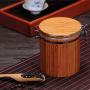 Natural Bamboo Cover Sealed Storage Box Cans Seal Pot Jars Wooden Sugar Tea Spices Box Containers Salt And Pepper 3Size,S
