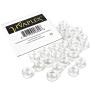 Vivaplex, 25 Clear, 10 Gram Plastic Pot Jars, Cosmetic Containers, With Lids.