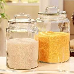 Glass Sealed Jars, Kitchen Household Grain Storage Tanks, Storage Rice/Flour/Oatmeal/Beans