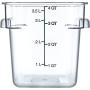 Carlisle 1072107 StorPlus Stackable Square Food Storage Container, 4 Quart Capacity, Clear (Pack of 6)