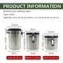 Edelstahndose für Kaffee, Tee, Zucker, Mehl – Groß (63 oz) Luftdicht