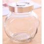 Sweet Spring Water 1.7 oz Food Storage Canister Glass Jar Set with Airtight Lid for Jam, Honey, Foods, Canning, Spices, Set of 4