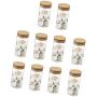 Dolity 10Pieces 6.5 x 12cm Glass Jar Sealed Can Storage For Cookie Coffee Sugar Snack