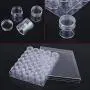 Bouteilles Transparentes en Plastique, 30pcs, Petites Boîtes Rondes Translucides pour Stockage de Perles et Bijoux. Bouteilles Transparentes en Plastique, 30pcs, Petites Boîtes Rondes Translucides pour Stockage de Perles et Bijoux.