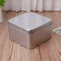 Milue 9x9cm Small Metal Tin Silver Storage Box Case Organizer For Money Coin Candy Key