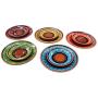 Cactus Canyon Ceramics Spanish Terracotta 5-Piece Small Dinner Plate Set (European Size), Multicolor