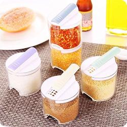 Kitchen Food Storage Jar Airtight Food Storage Kitchen Glass Jar Moisture-Proof Home Multi-Purpose Jam Bottle Cruet Cruet Automatic Opening And Closing Oil Pot, White