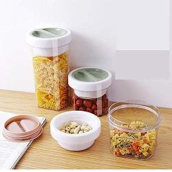 Transparent Storage containers with lid, Pp Plastic Sealed jar Regular Mouth Pack of 3-B