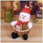 m?kvfa Christmas Toys Fruit Candy Basket Kids Best Gifts Christmas Tabletop Decoration Childrens Candy Basket for Christmas Festival Holiday New Year Party Favors (Snowman)