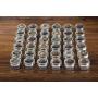 Nellam Magnetic Spice Jars - Kitchen Storage Containers Pantry Rack Organizer - Stainless Steel Airtight Tins for Stack on Fridge to Save Counter & Cupboard Space (Set of 36 PCS - Gray)