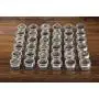 Nellam Magnetic Spice Jars - Kitchen Storage Containers Pantry Rack Organizer - Stainless Steel Airtight Tins for Stack on Fridge to Save Counter & Cupboard Space (Set of 36 PCS - Gray)