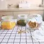 Half Gallon Glass Storage Jar (1.2 Quart) - Wide Mouth,Glass Lid, USDA Approved BPA-Free Dishwasher Safe Canning Jar for Fermenting, Sun Tea, Kombucha, Dry Food Storage, Clear(Pack of 4)