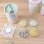 Compartment Food Storage Container Pp Clear Cereal Kitchen Organizer Airtight Rotating Lid Snacks Storage Box,13.5X23X11.5Cm1