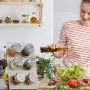 Shengruhua Spice Rack With 6 Jars, Free Standing Stainless Steel Countertop Spice Rack Organizer Seasoning Jar Storage Holder For Spice Jar, Can, Bottle And More, Includes 6 Spice Jars elegant