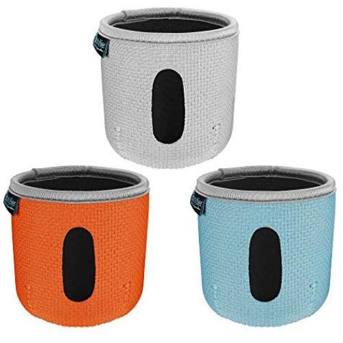 Beautyflier 3pcs Anti-Slip Embossed Neoprene 3mm Thick Collapsible Insulator Mason Jar Protect Sleeve (16OZ(Square))