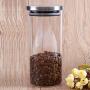 Storage Bottles Jars - 1000ml Glass Storage Jar Coffee Beans Food Container Stainless Steel Lid Spices Tea Organizer - Bottles Storage Jars Storage Bottles Jars Coffee Sugar Wooden With Glass Bo