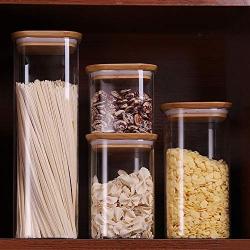 Glass Sealed Jars, Kitchen Household Grain Containers, Storage Spices/Oatmeal/Beans/Spaghetti