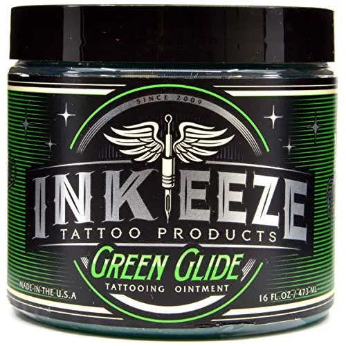 Inkeeze Green Glide Tattoo Ointment 16oz Jar Tattooing Care Inkeeze Green Glide Tattoo Ointment 16oz Jar Tattooing Care