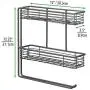 mDesign Wall Mount Metal Paper Towel Roll Holder and Dispenser with 2 Shelf Baskets - Kitchen Storage and Organization for Spice Bottles, Glass Jars, Salt, Pepper - Graphite Gray mDesign Wall Mount Metal Paper Towel Roll Holder and Dispenser with 2 Shelf Baskets - Kitchen Storage and Organization for Spice Bottles, Glass Jars, Salt, Pepper - Graphite Gray
