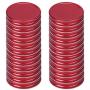 uxcell 24 Pcs Iron Regular Mouth Mason Jar Lids with Sealing Rings Food Storage Caps for Mason Canning Ball Jars Red