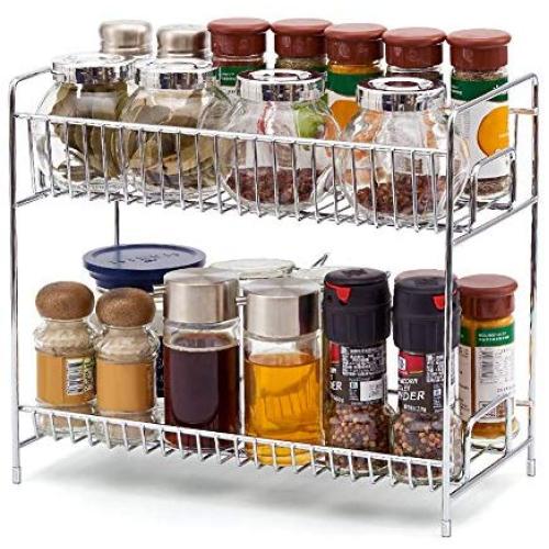 2-Tier Standing Rack EZOWare Kitchen Bathroom Countertop Storage Organizer Shelf Holder Spice Rack