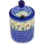 Bouteille en céramique polonaise de 15 cm avec couvercle et décor floral printanier + Certificat d'authenticité Bouteille en céramique polonaise de 15 cm avec couvercle et décor floral printanier + Certificat d'authenticité