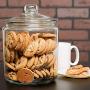 Glass Cookie Candy Penny Jar with Glass Lid, 1 Gallon Old Fashioned Clear Round Storage Container