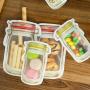 UPKOCH Mehrweg-Snack-Behälter für Mittagessen, Gemüse, Obst, Süßigkeiten, Kekse, Kuchen, Nuss-Aufbewahrung, Ziplock-Beutel, Stand-Up Mason 10 Stück Größe L Rot
