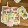 UPKOCH Reusable Snack Containers for Lunch Liquid Vegetable Fruit Candy Biscuit Pastry Nut Storage Ziplock Bags Stand Up Mason 10pcs Size L Red