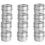 12 pcs/set Clear Lid Magnetic Spice Tin Jar Stainless Steel Spice Sauce Storage Container Jars Kitchen Condiment Holder Houseware