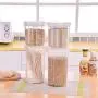 Ruipunuosi Multi-function Grain Food Storage Box Dried Grains Container Tank Bottles Kitchen Plastic Clear Jar Food Preservation Fresh Transparent Grid Sealed Cans